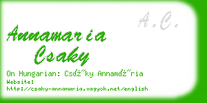 annamaria csaky business card